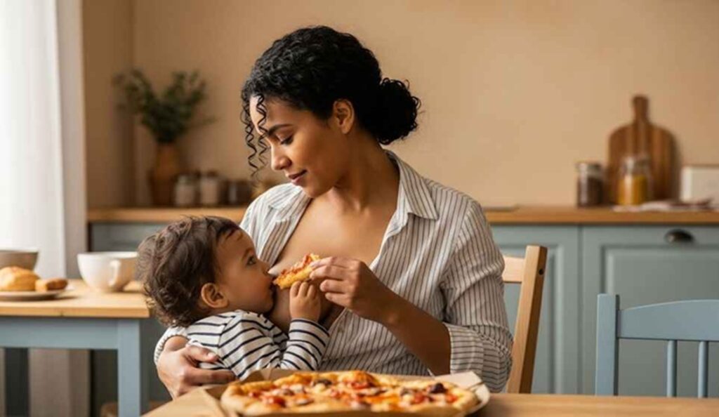 realistic picture of can breastfeeding moms consume pizza Pizza During Breastfeeding